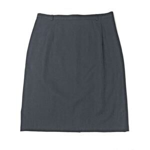 Talbots Pencil Skirt Woman 8 Navy Blue 100% Wool Fully Lined Classic Career Work